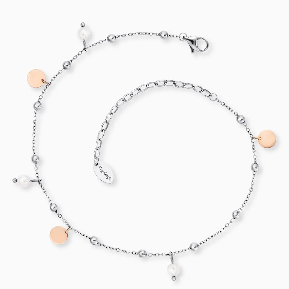Engelsrufer Cavigliera Acciaio Bicolor Perle Charms