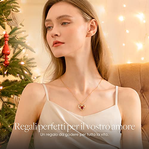 LOUISA SECRET Forever Love Heart collana cuore argento oro rosa mamma