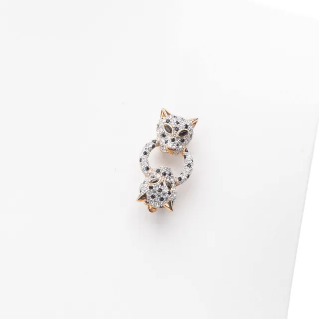 Chic Ad Hoc Spilla Classica Pantera Argento Zirconi