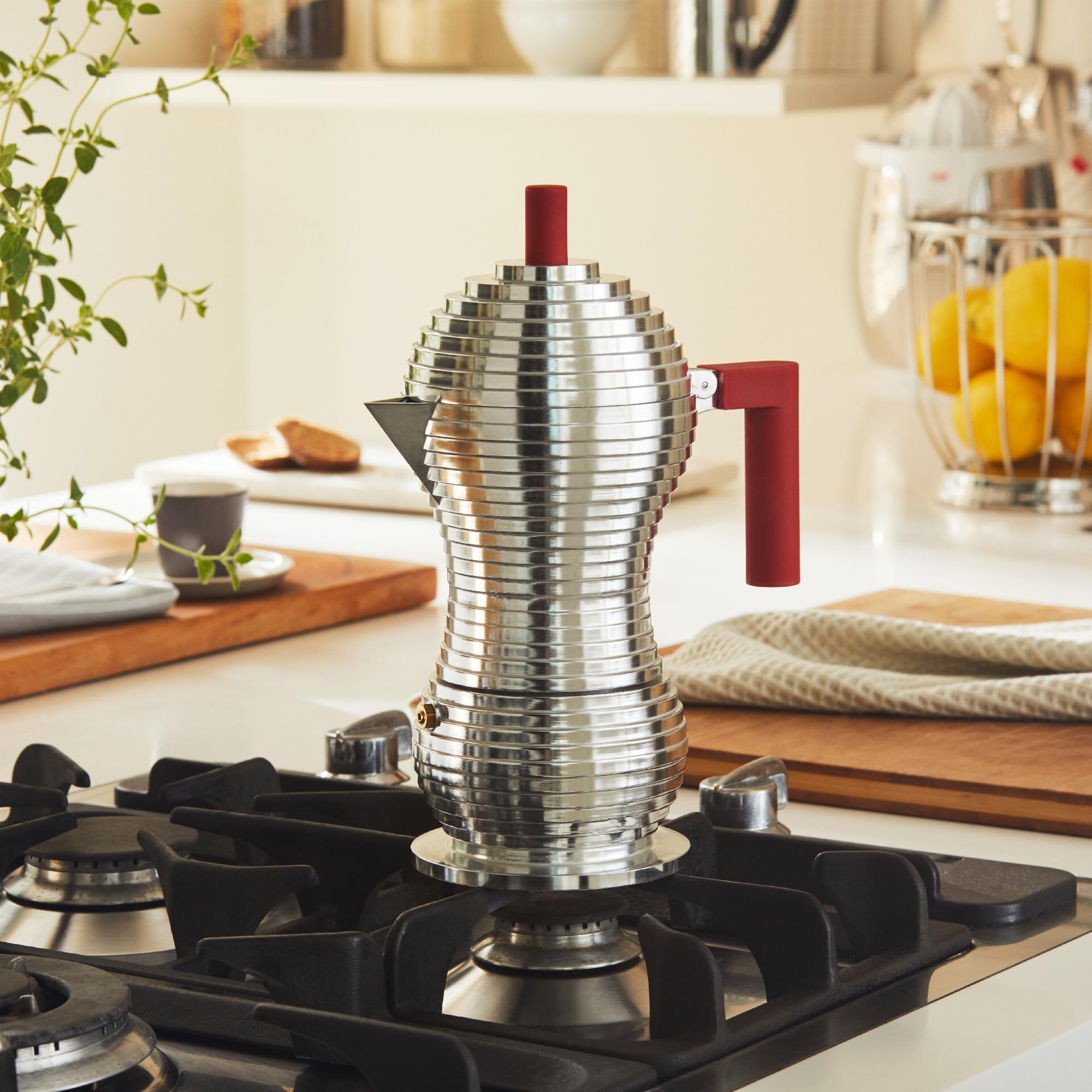 Alessi Pulcina MDL02/6 R moka induzione 6 tazze rossa