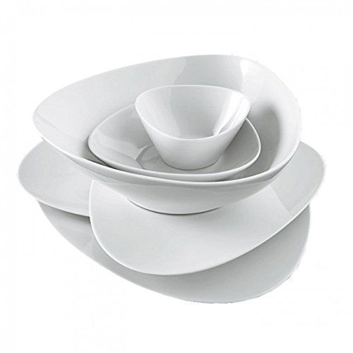 Alessi Colombina FM10/5 Piatto Dessert Porcellana Bianca Set 6
