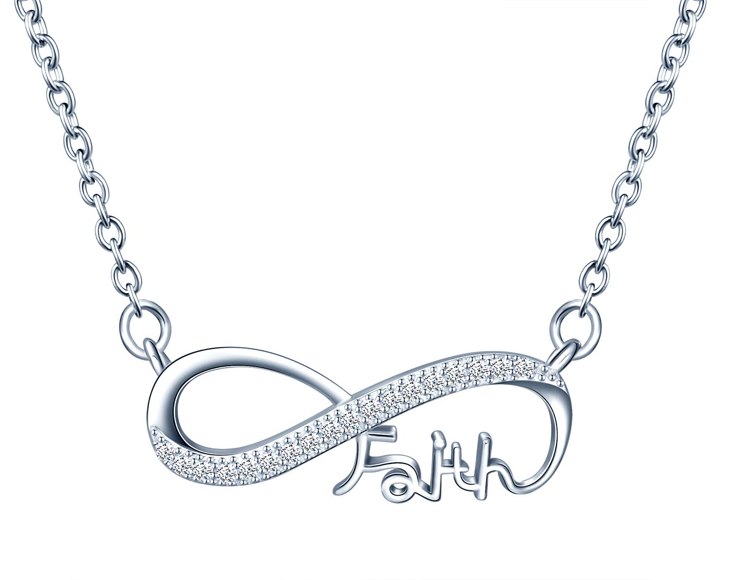INFINIONLY Fashion Necklaces parure Silver-n infinito zirconi