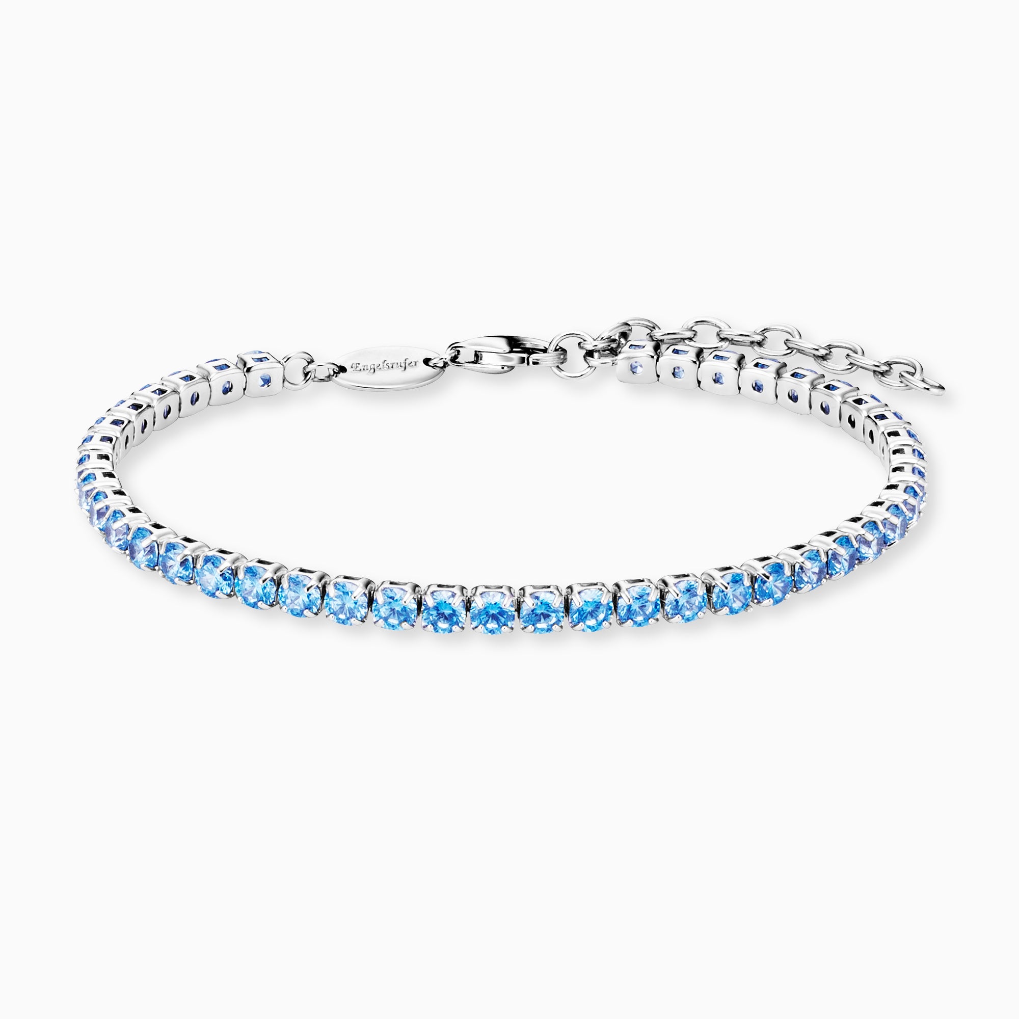 Engelsrufer Shiny Tennis bracciale argento zirconi blu