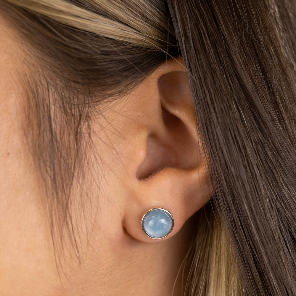 Engelsrufer Powerful Stone orecchini argento agata blu