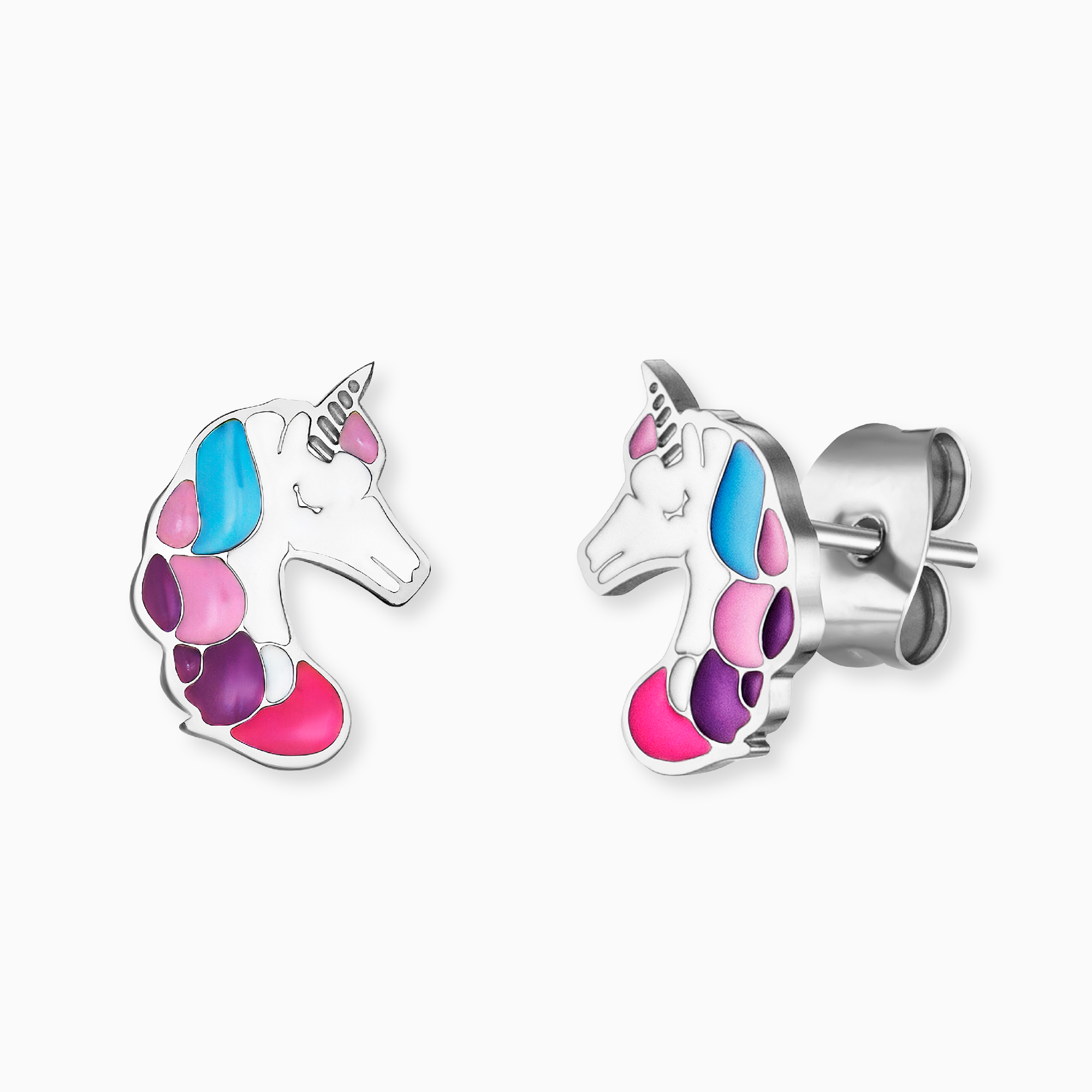 Engelsrufer Kinder Orecchini Acciaio Unicorno Smalto
