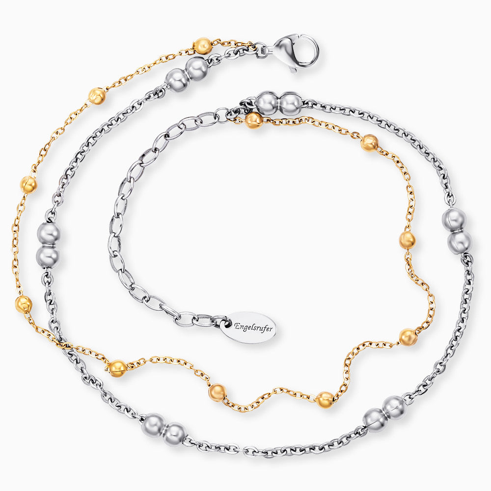 Engelsrufer Little Moon cavigliera acciaio bicolor perle