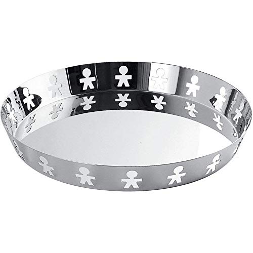 Alessi Tavola Girotondo AKK12 Vassoio Rotondo Acciaio 30,3cm