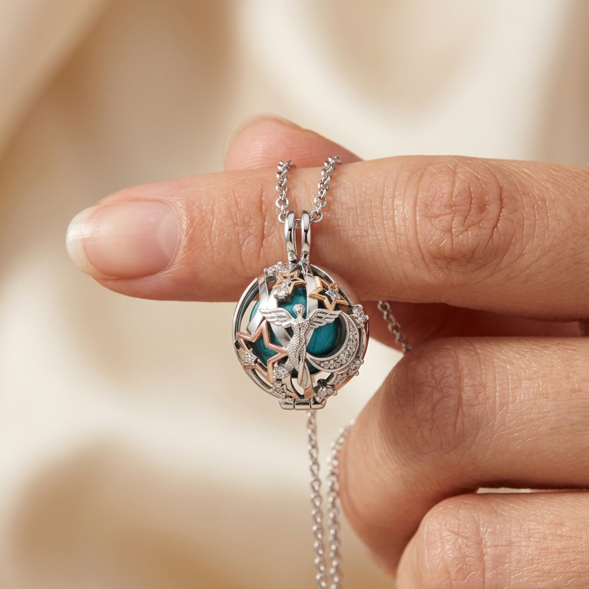 Engelsrufer Heaven collana argento 925 turchese taglia S