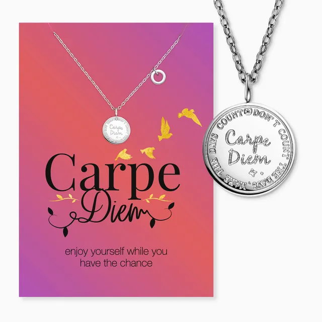 MySteel by Engelsrufer Carpe Diem Collana Argento Piastrina