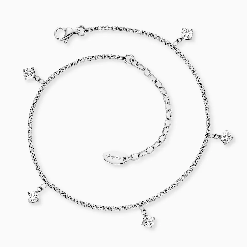 Engelsrufer Shiny Cavigliera Acciaio con Zirconia