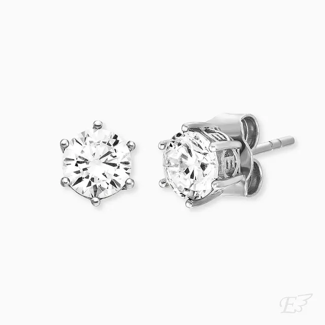 Engelsrufer Shiny orecchini argento zirconia 6 mm