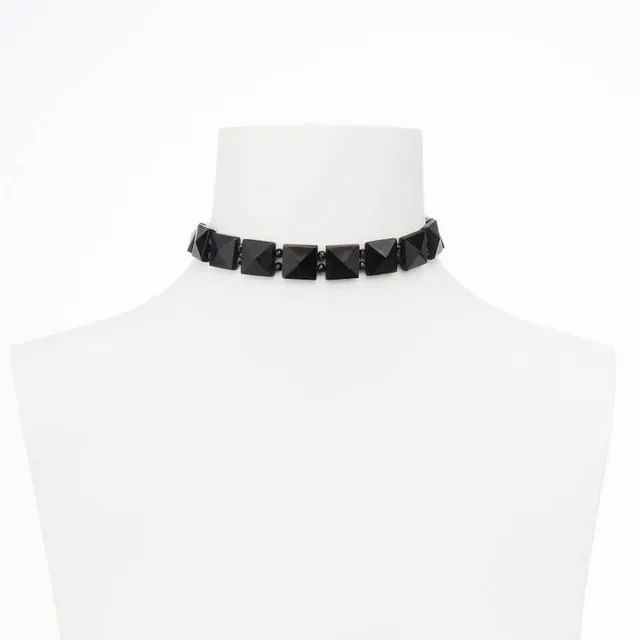 Chic Ad Hoc Collarino choker nero stretto da donna