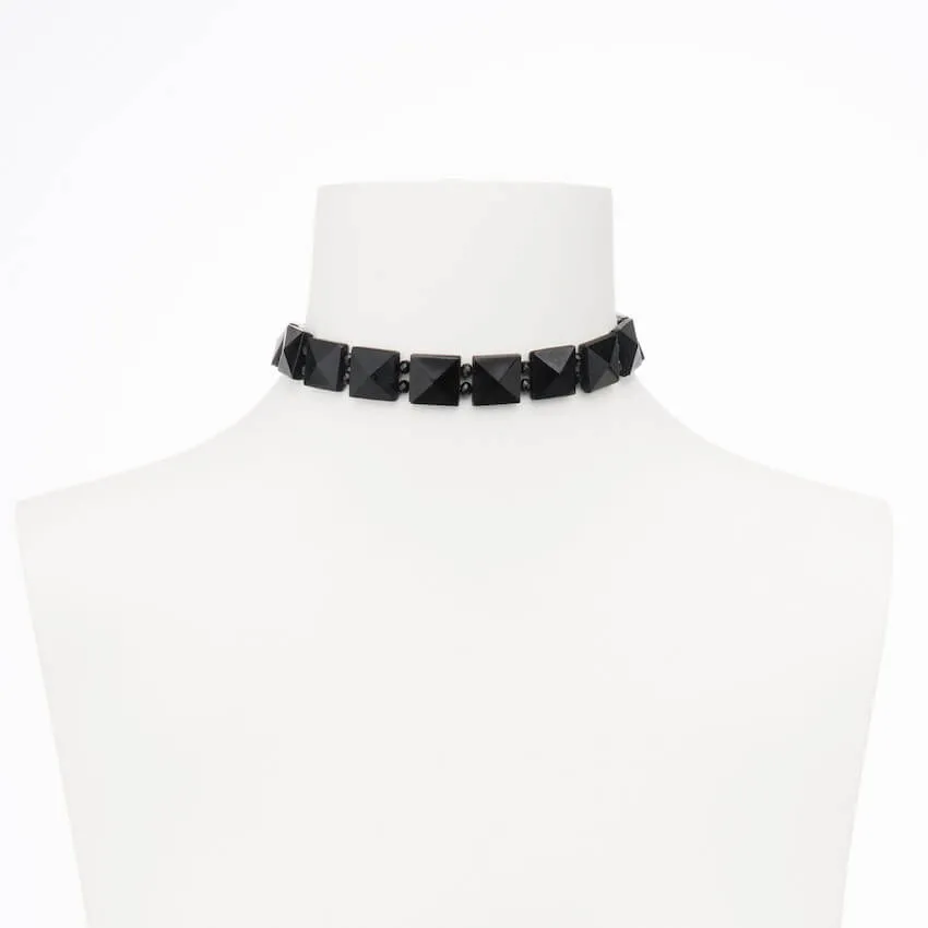 Chic Ad Hoc Collarino choker nero stretto da donna