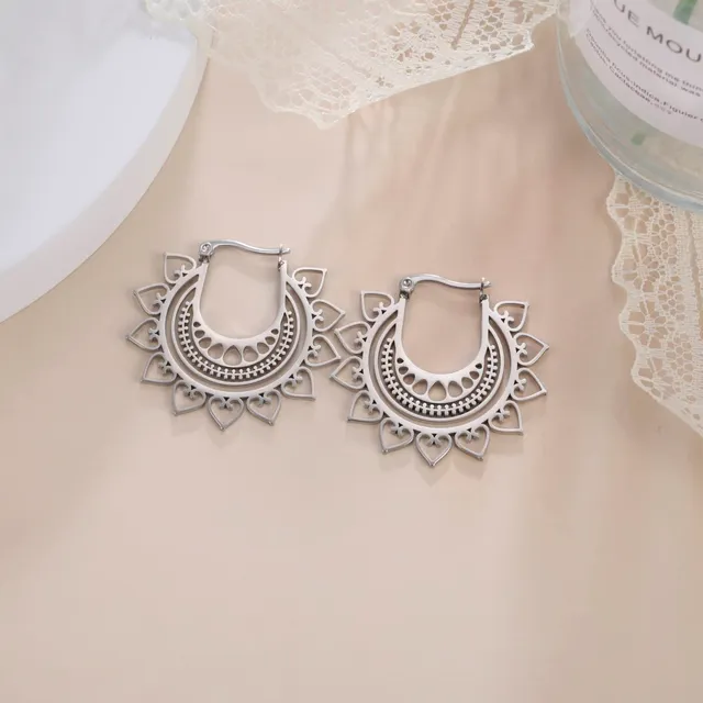 EUEAVAN Earrings orecchini girasole pendenti acciaio