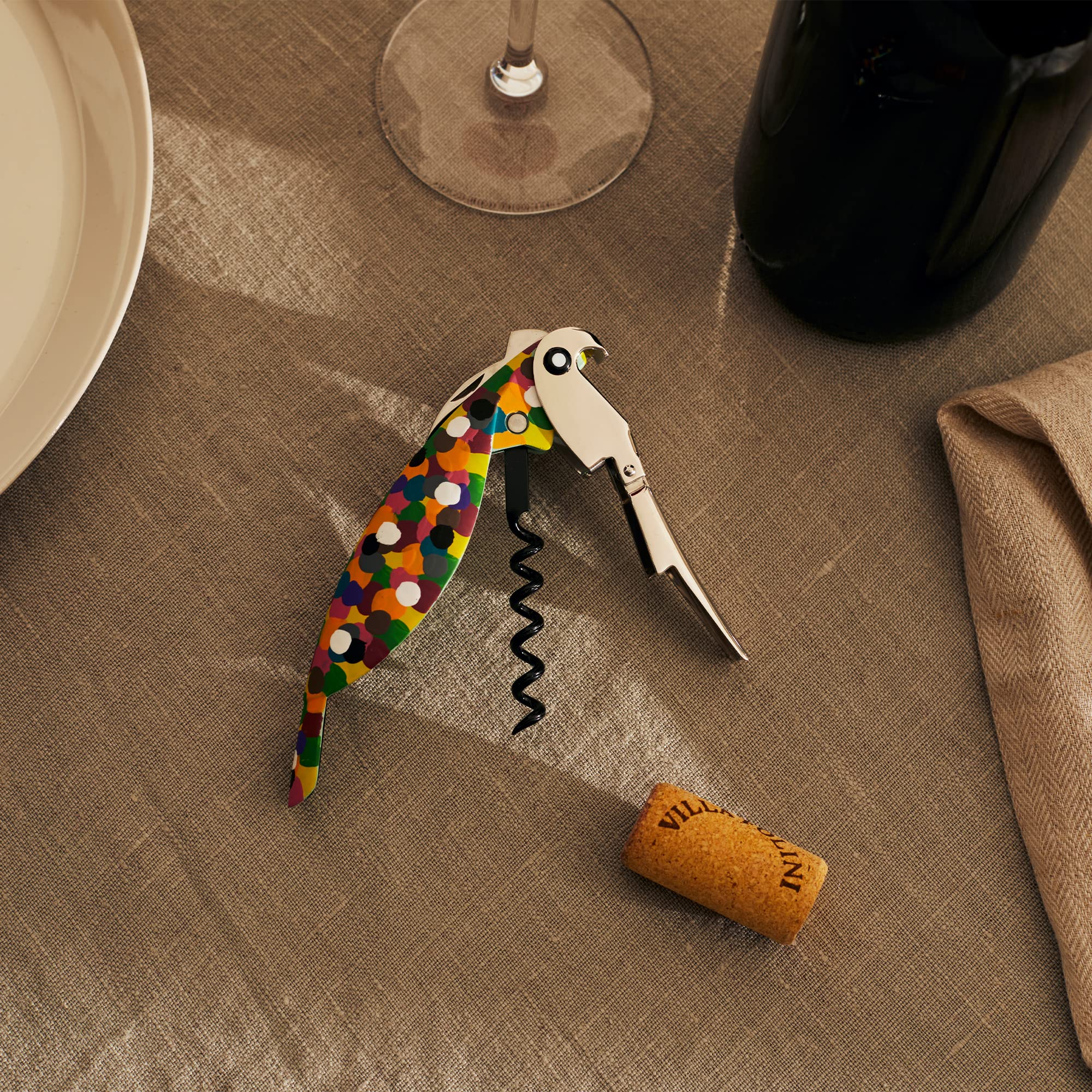 Alessi AAM32 1 Parrot Cavatappi Multicolore Alluminio