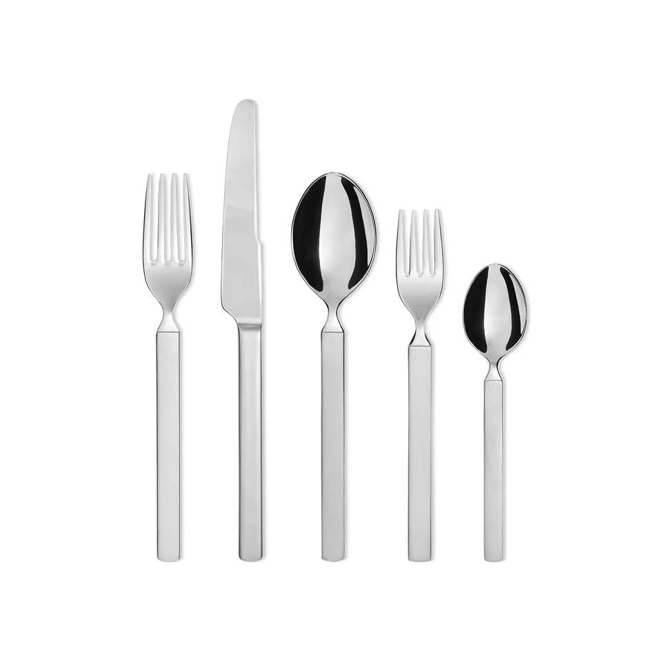 ALESSI Tavola 4180S5 Dry servizio posate 5 pezzi acciaio satinato
