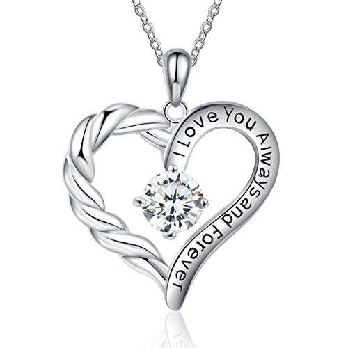 Jessemade Gioielli Collana Cuore Argento 925 Birthstone Mamma