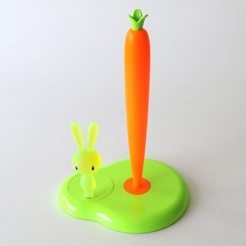 Alessi Bunny & Carrot ASG42 GR portarotolo cucina verde