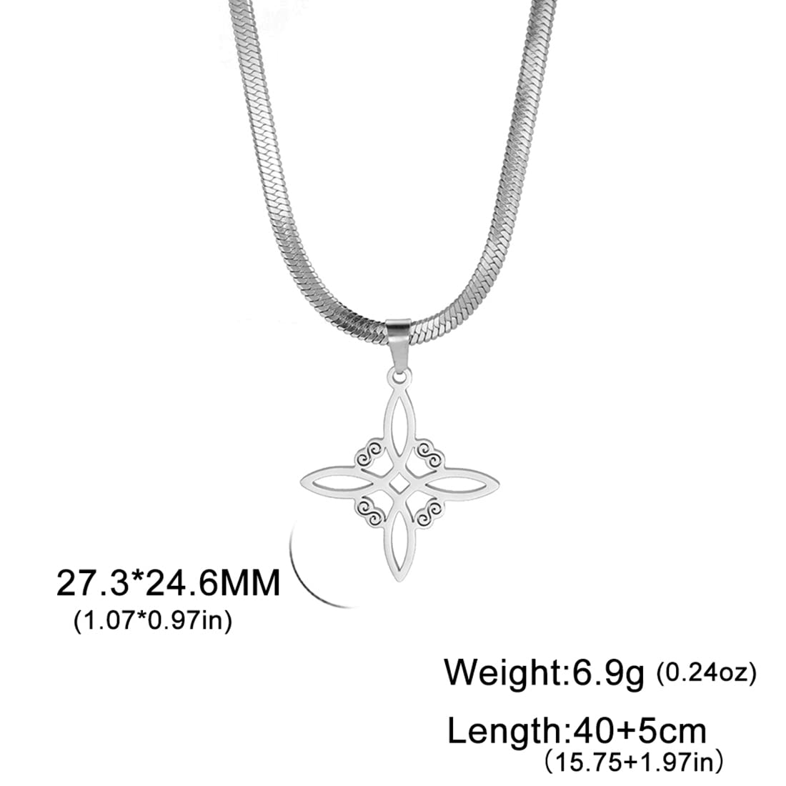Eueavan Necklaces collana Triquetra nodo argento