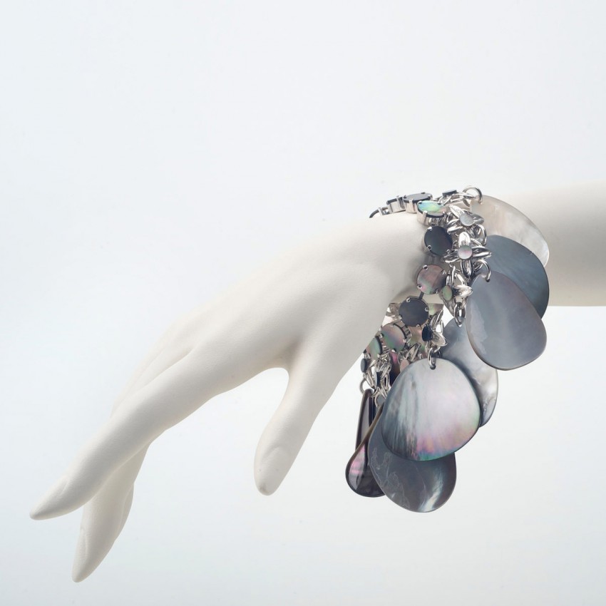 Chic Ad Hoc Bracciali Charms in Madreperla Grigia