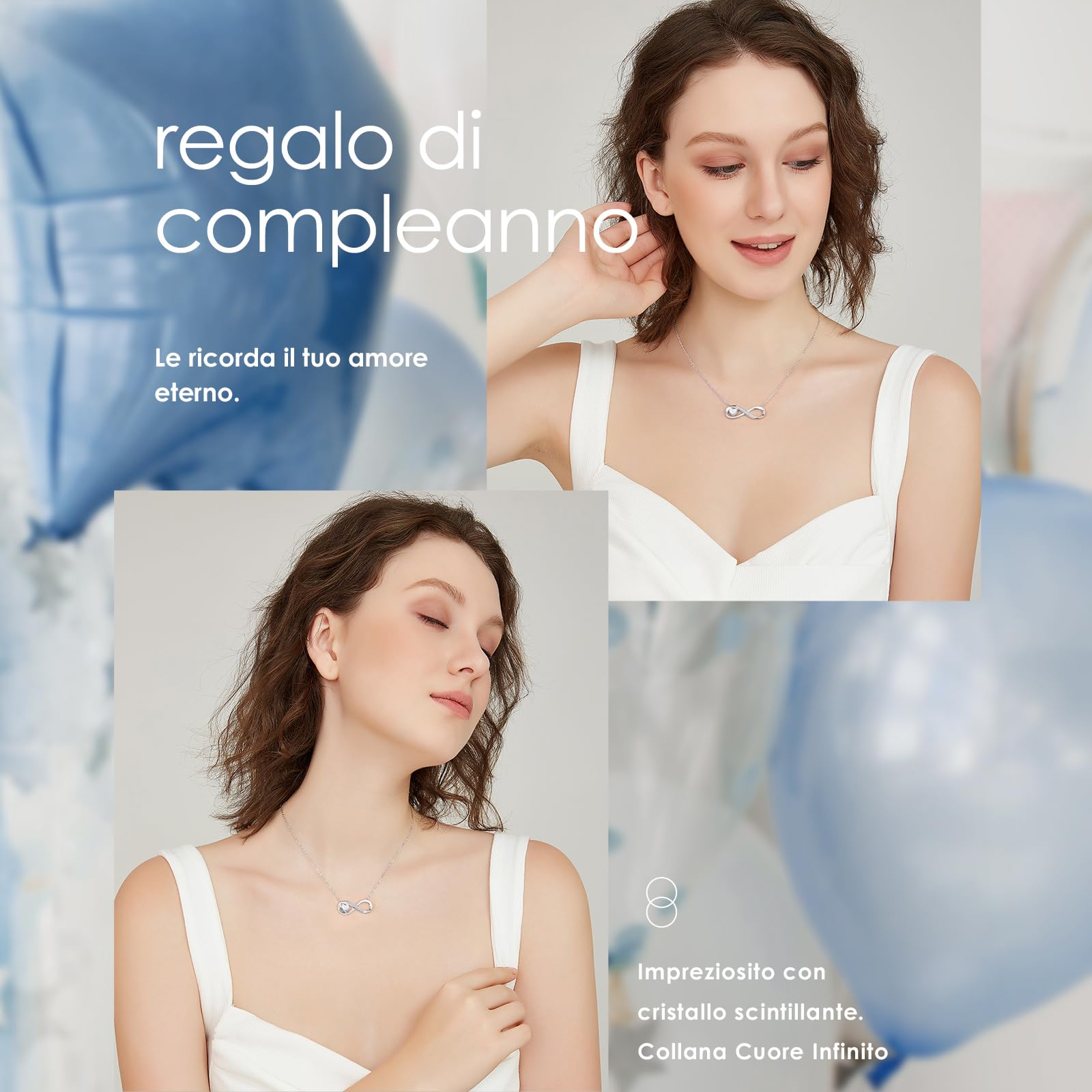 Louisa Secret Infinito Collana Donna Argento 925 Bianco
