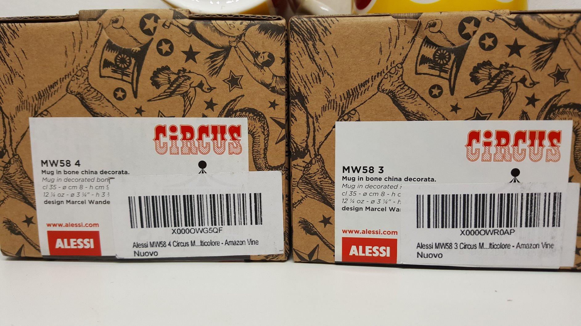 Alessi Circus MW58 2 Mug Bone China Multicolore