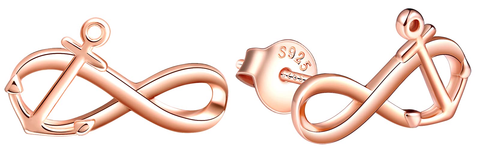 INFINIONLY Fashion Collana infinito oro rosa argento 925