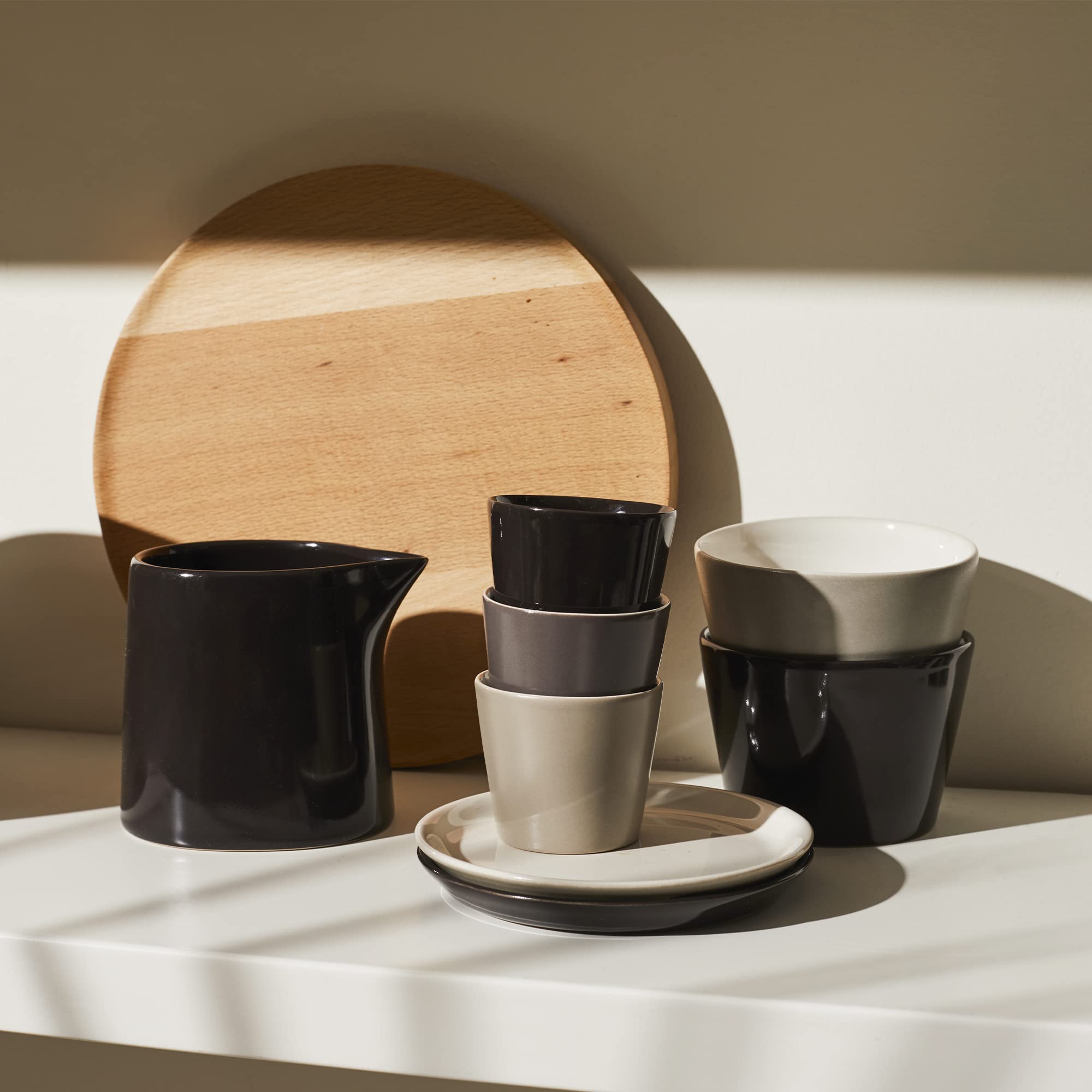 Alessi Tonale DC03/78 B Set 4 Tazze Nero Stoneware