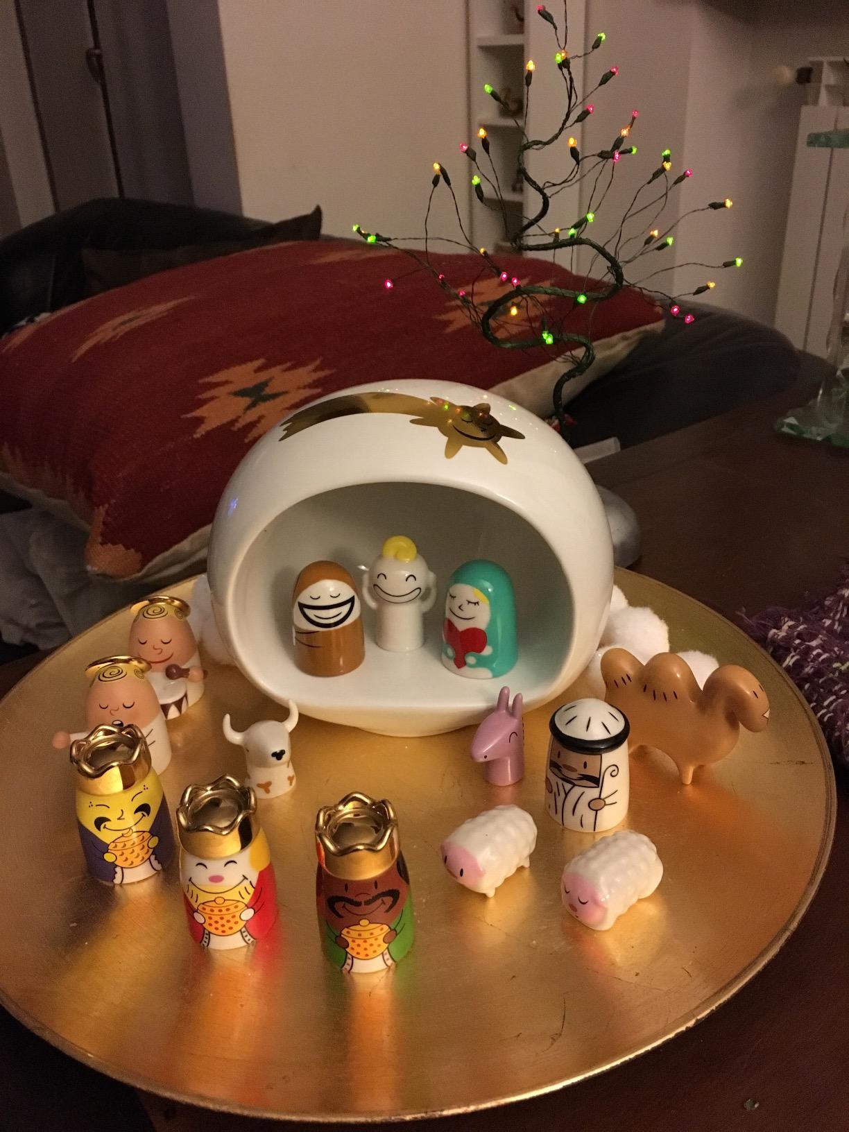 Alessi AMGI10SET presepe porcellana multicolore 10 pezzi grande