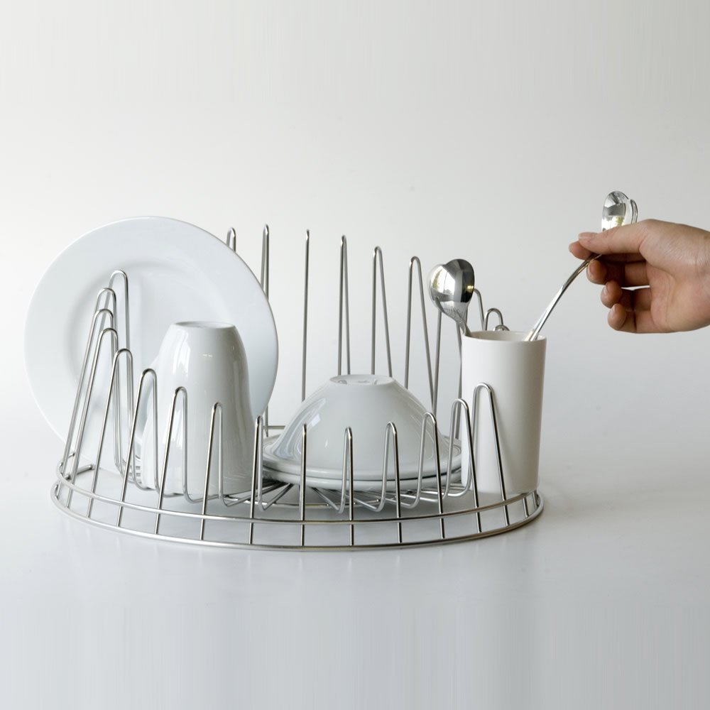 Alessi A Tempo APD04 Scolapiatti Acciaio Lucido