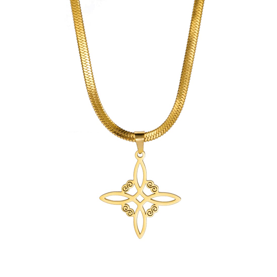 Eueavan Necklaces collana Triquetra nodo argento
