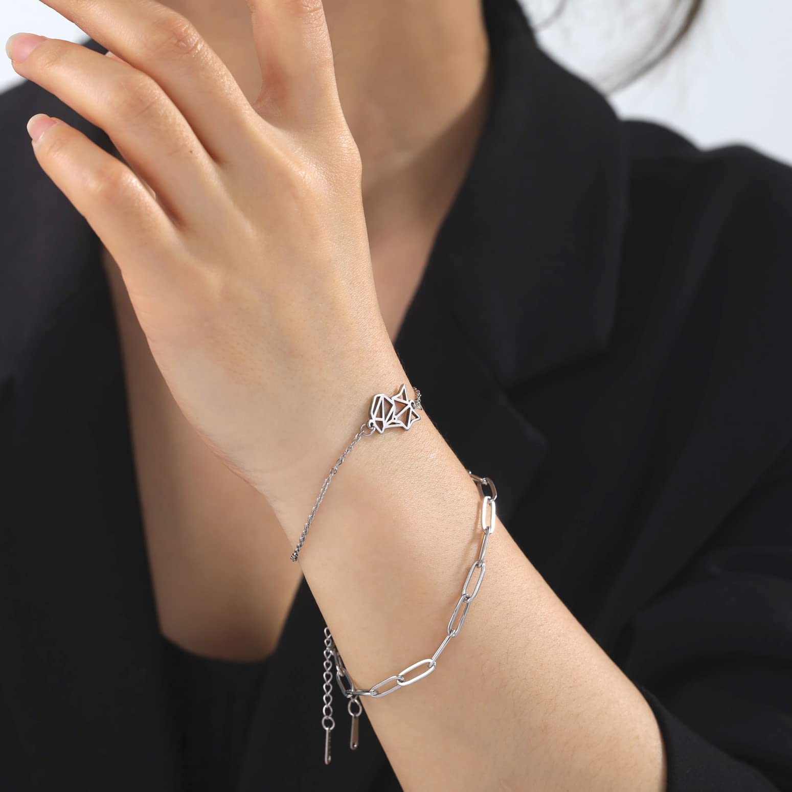 EUEAVAN Bracelets bracciale volpe nove code donna portafortuna