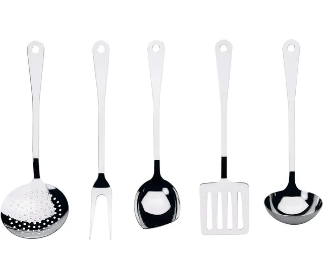 Alessi AJM19S5 set mestoli cucina 5 pezzi acciaio 18/10