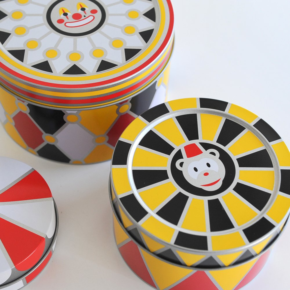Alessi Circus MW31S3 set 3 scatole banda stagnata impilabili
