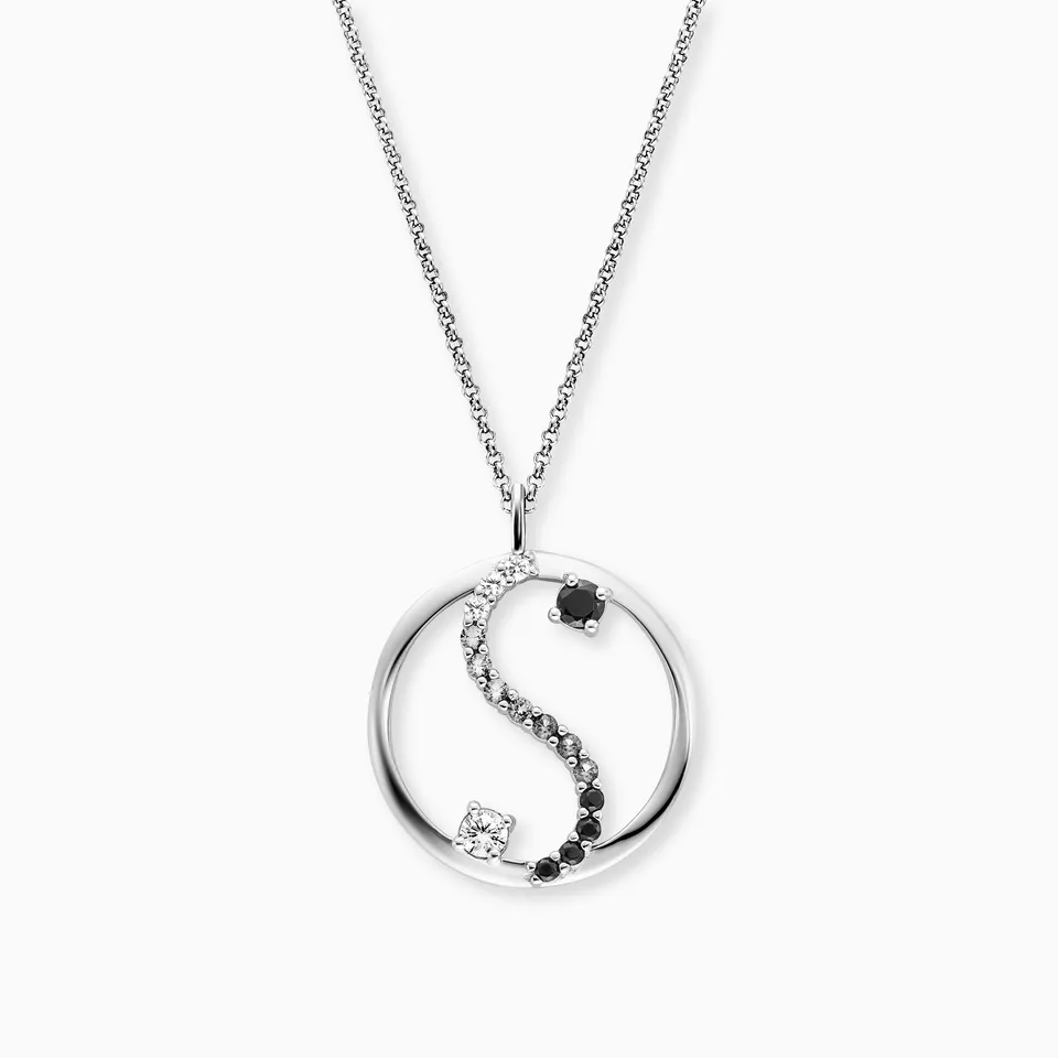 Engelsrufer Yin Yang collana argento zirconia multicolor