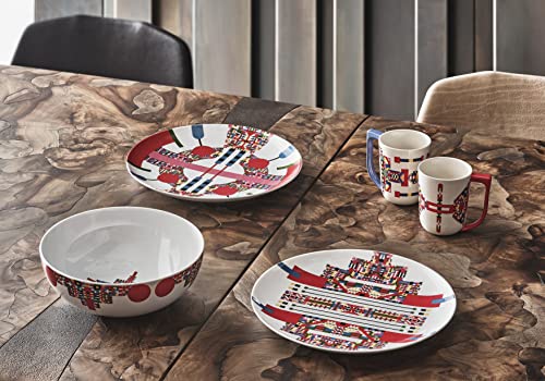 Alessi ESA10 Holyhedrics Piatto Dolci Porcellana 30 cm