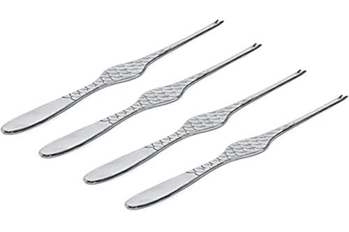 Alessi Colombina Fish FM23/43S4 4 Forchettine Crostacei Acciaio