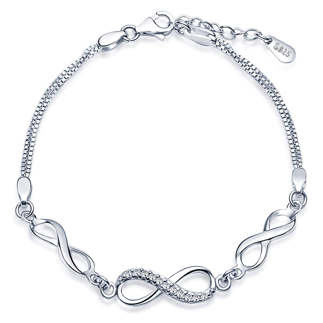 Infinionly Fashion Bracelets bracciale infinito argento rosa