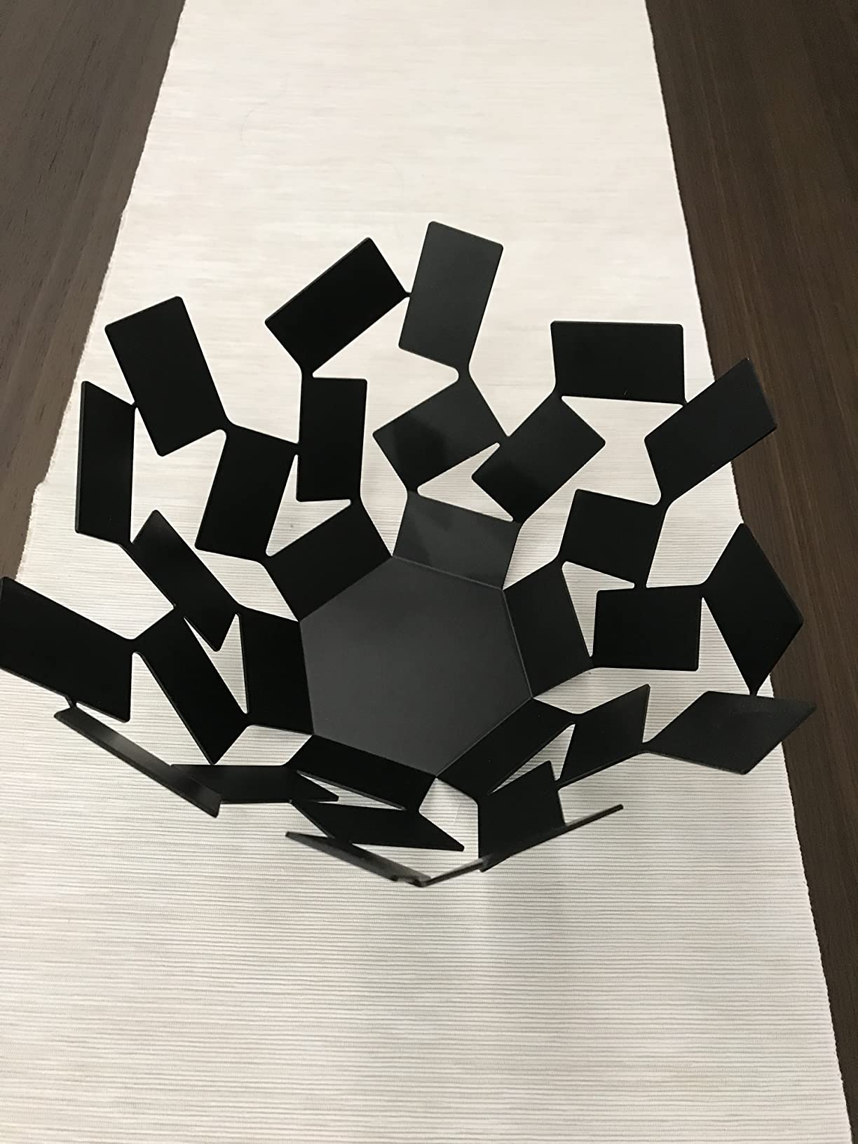 Alessi Fruttiera Centrotavola Nero 27 cm in Acciaio