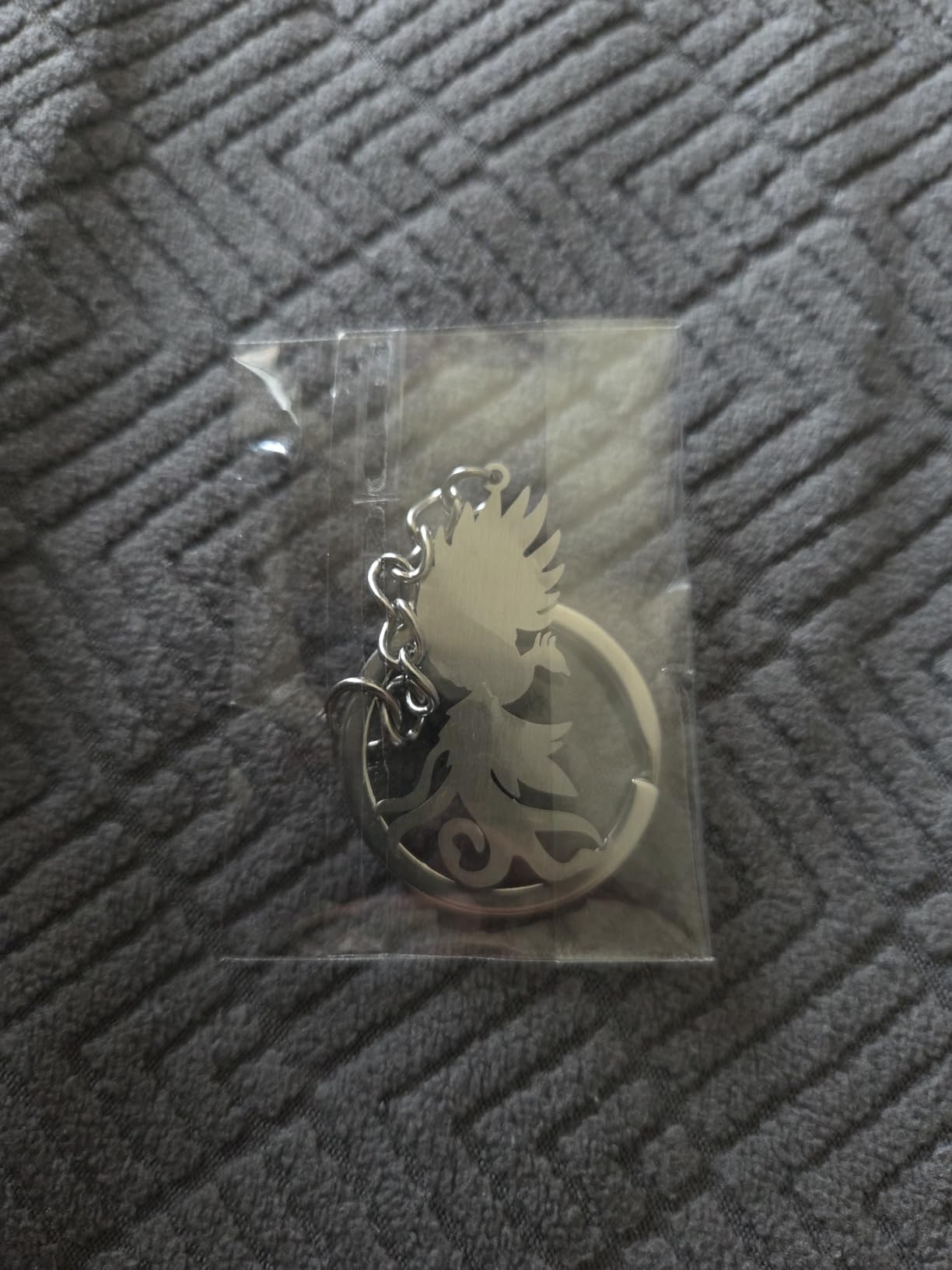 EUEAVAN Keyrings Portachiavi Fenice Argento Uccello Fuoco