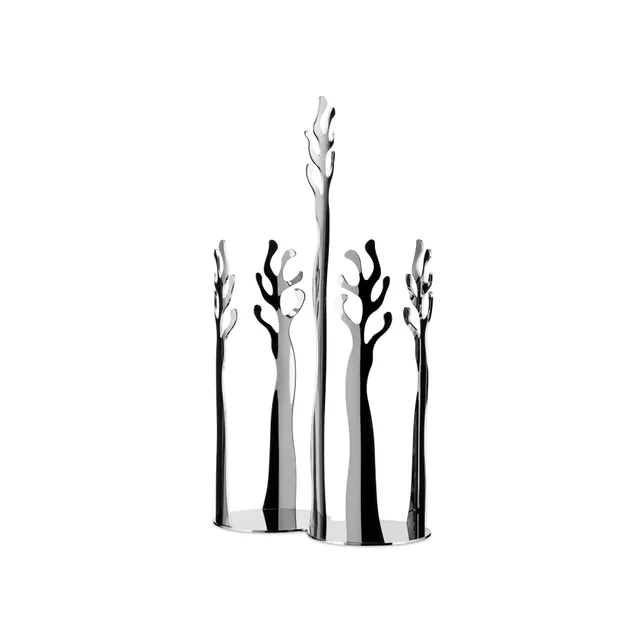 Alessi Mediterraneo ESI19 portabicchieri 2 scomparti acciaio