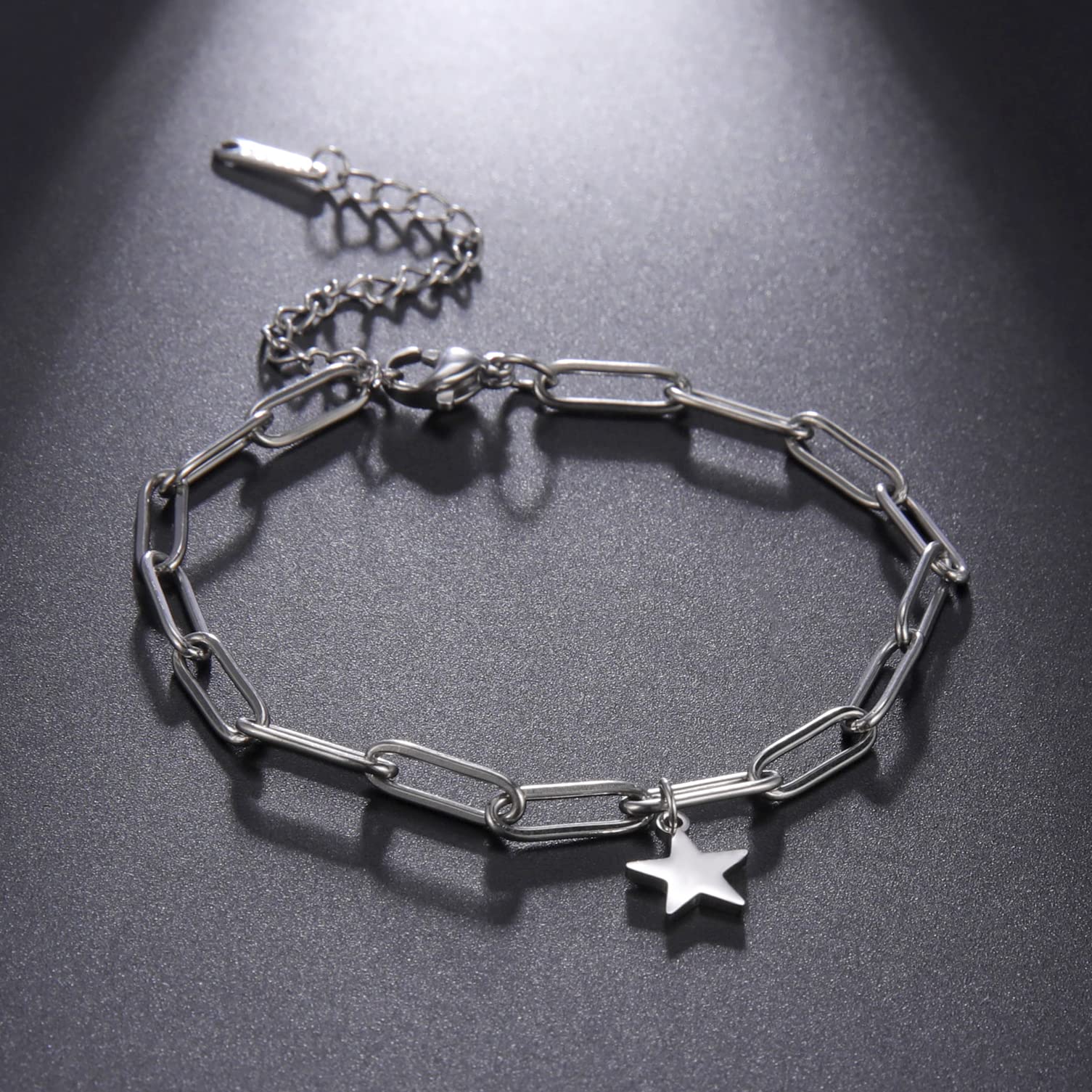 EUEAVAN Stella bracciale acciaio inox con clip personalizzata