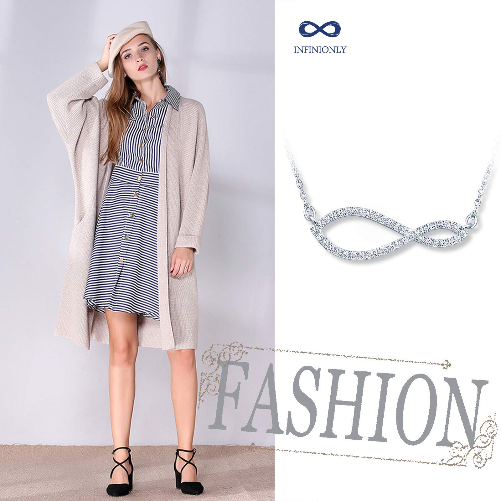 INFINIONLY Collana Infinito Creativo Argento 925 con Zircone