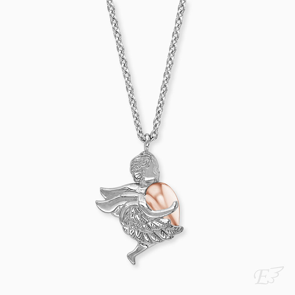 Engelsrufer Schutzengel Collana Argento Angelo Bicolore