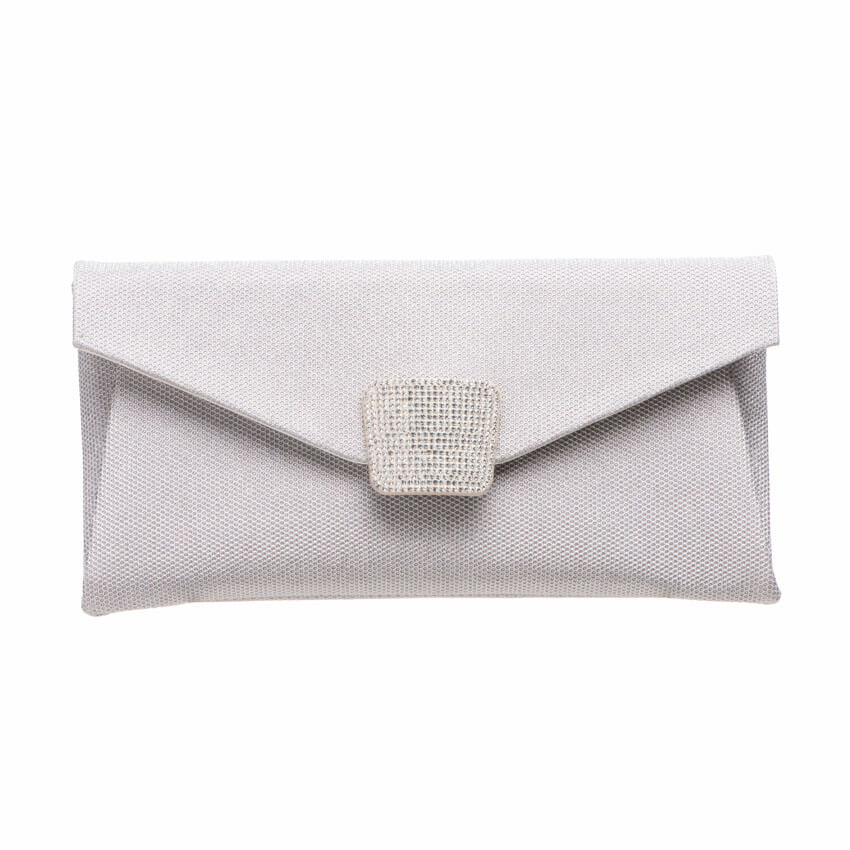 Chic Ad Hoc Pochette a Busta Nude Rete Strass