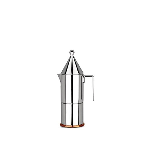 Alessi La Conica 90002/3 caffettiera acciaio 3 tazze rame
