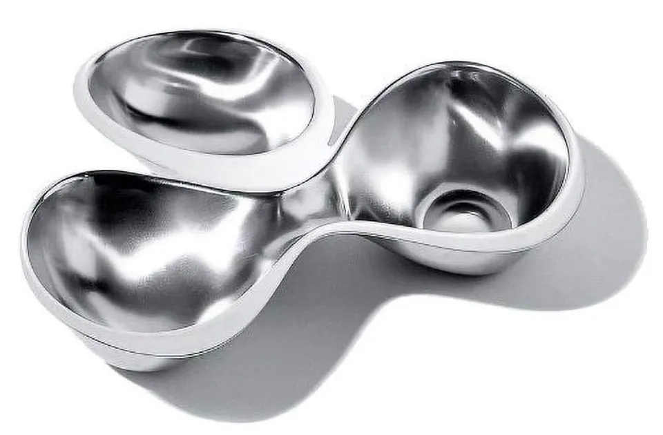 Alessi Babyboop RA03 antipastiera acciaio 3 scomparti