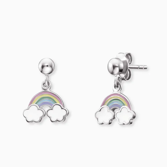 Engelsrufer Kinder Regenbogen Orecchini Bambina Acciaio Smalto