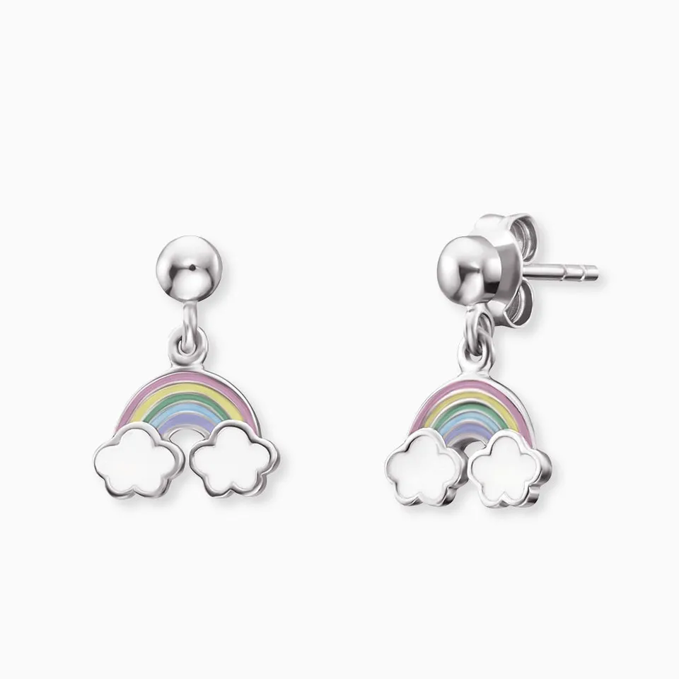 Engelsrufer Kinder Regenbogen Orecchini Bambina Acciaio Smalto