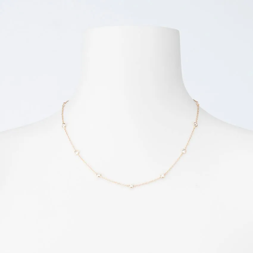 Chic Ad Hoc Collane Girocollo catenina oro e zirconi
